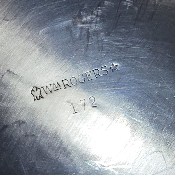 VTG WM Rogers 172 Round Metal Serving Platter 15" - Picture 6 of 16